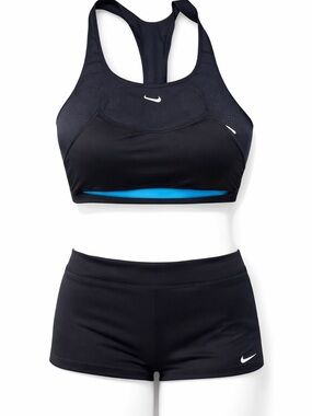 Brand NWOT Nike Layered Tankini Set. Never Worn, No Flaws. BLACK & TEAL 🖤🩵